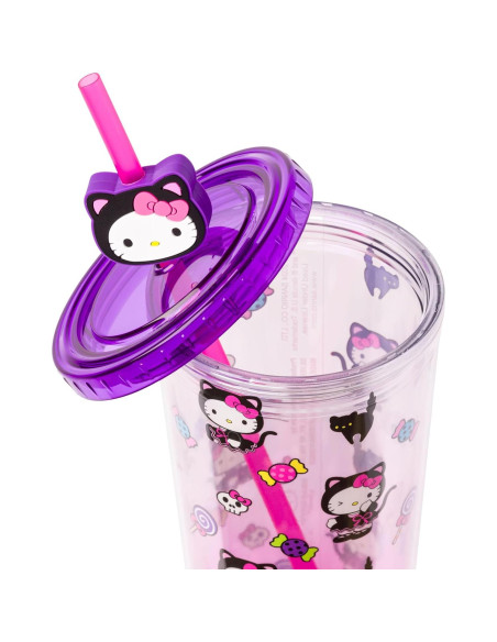 Taza Fría de Plástico Silver Buffalo Hello Kitty 710 ml Halloween