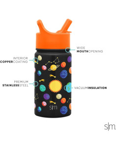 Botella de Agua Aislada Simple Modern 414ml Sistema Solar 2