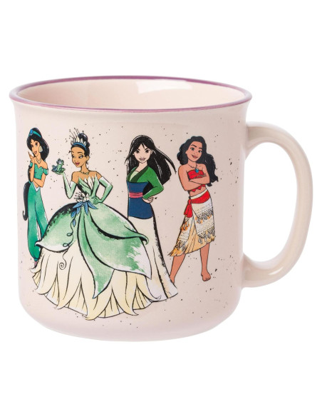 Taza Camper Cerámica Silver Buffalo Princesas Disney 590ml