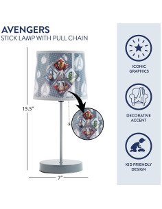 Lámpara de mesa Avengers Idea Nuova 39 cm temática 2