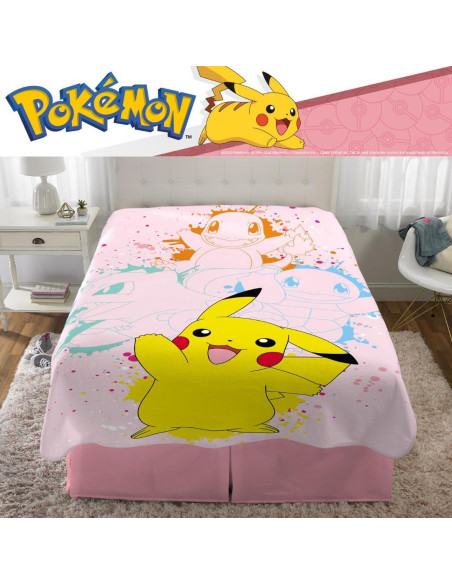 Manta Pokémon Franco Pika Pals 157x229 cm Suave Niños
