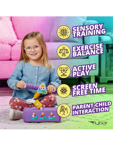 Pogo Stick Flybar Caca Arcoíris para Niños de 3 Años