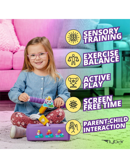 Pogo Stick Flybar Caca Arcoíris para Niños de 3 Años