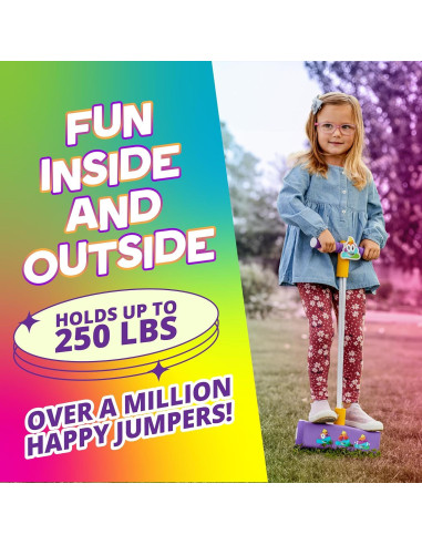 Pogo Stick Flybar Caca Arcoíris para Niños de 3 Años