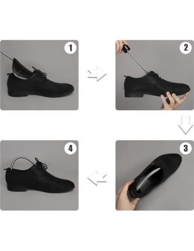 2 Pares de Árboles para Zapatos de Plástico Amberclare - Negro
