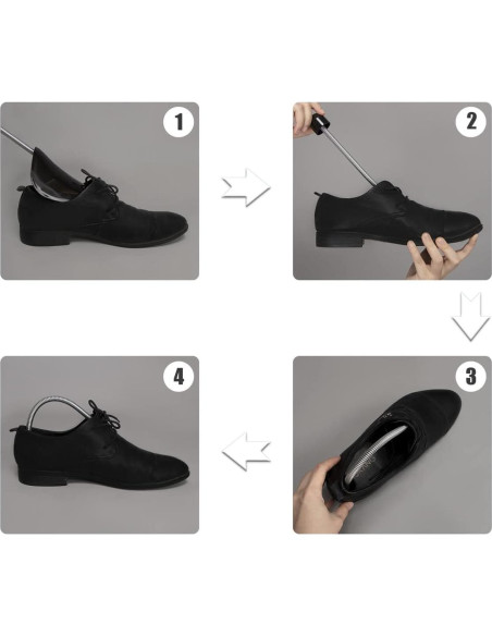 2 Pares de Árboles para Zapatos de Plástico Amberclare - Negro