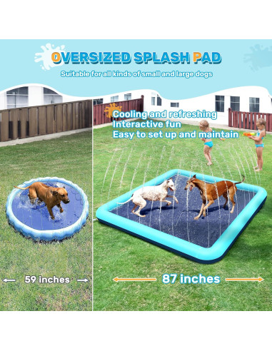 Almohadilla de Salpicaduras Bilibara 87'' Antideslizante para Perros y Niños