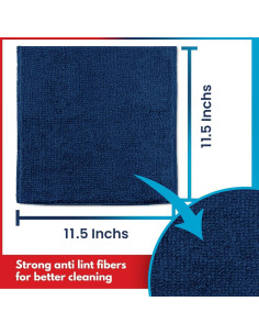 Paño de Microfibra USANOOKS - 6 Pcs 29.2x29.2cm - Ultra Absorbente 2