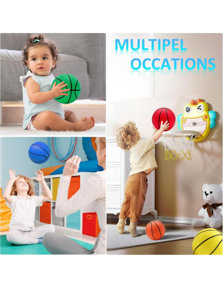 18 Piezas Mini Balones de Baloncesto 12,7 cm Oleitodh