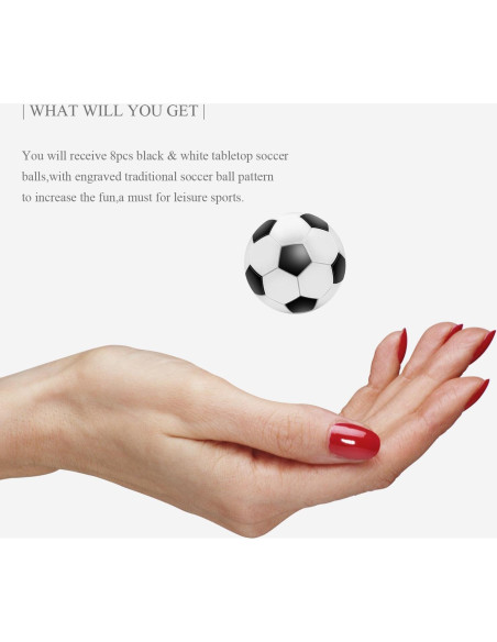 Pelotas de Fútbol de Mesa DUMEALAGR 36mm 8 Piezas