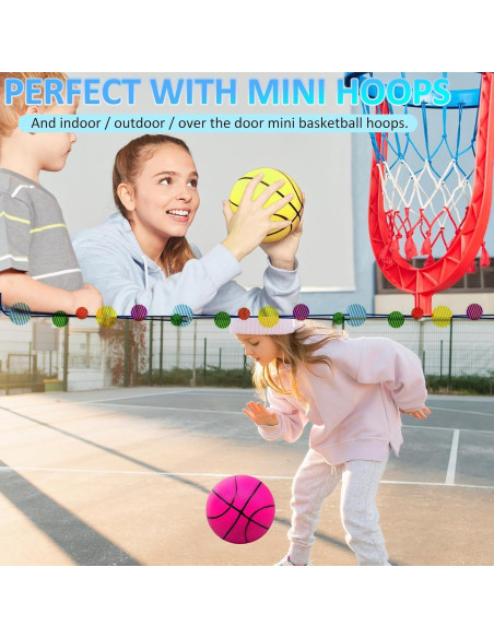 18 Piezas Mini Balones de Baloncesto 12,7 cm Oleitodh