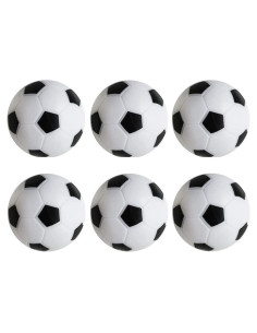 Pelotas de Foosball TOSAMZOO 36mm Paquete de 6 Blanco y Negro