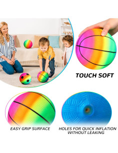 Set de 15 Balones Arcoíris Lenwen para Niños + Bomba 15 cm 2