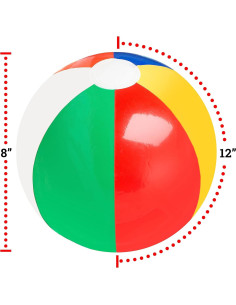 Paquete de 12 Pelotas de Playa Inflables Big Mo Multicolor 2