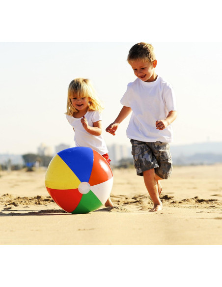 Paquete de 12 Pelotas de Playa Inflables Big Mo Multicolor