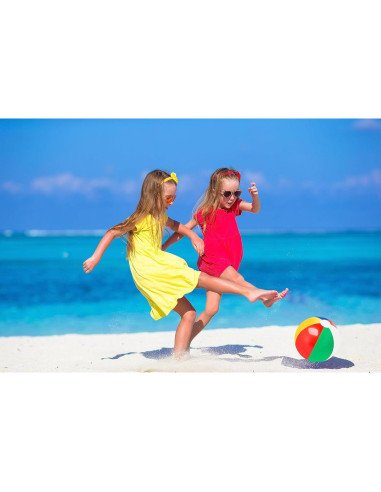 Paquete de 12 Pelotas de Playa Inflables Big Mo Multicolor