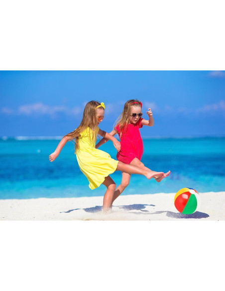 Paquete de 12 Pelotas de Playa Inflables Big Mo Multicolor