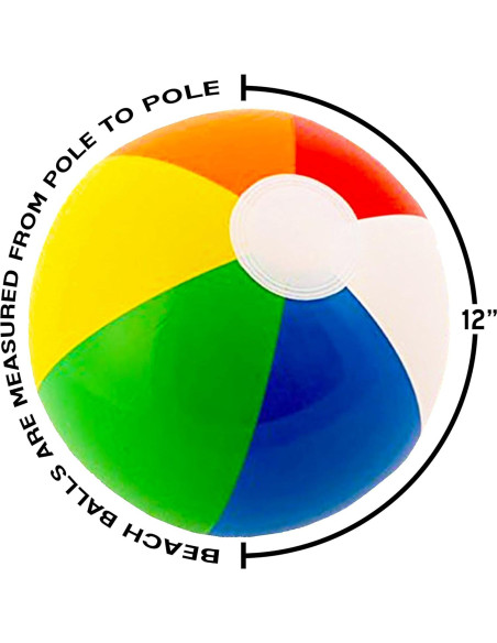 Paquete de 12 Pelotas de Playa Inflables Big Mo Multicolor