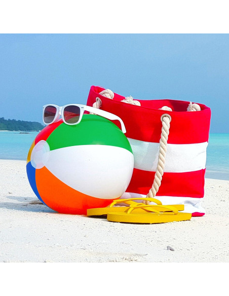 Paquete de 12 Pelotas de Playa Inflables Big Mo Multicolor