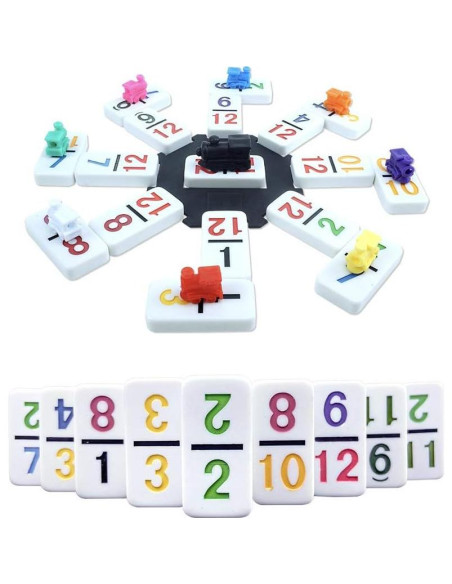 Juego de Dominó Tren Mexicano Huagu - Doble 12 - 91 Fichas