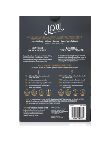 Kit de Cuidado de Cuero Lexol 16.9 oz - Limpiador y Acondicionador