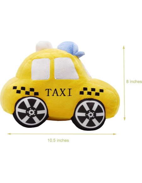 Taxi de Peluche YONLIT 26.9 cm Suave y Esponjoso