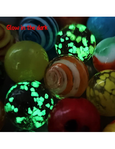 42 Canicas de Vidrio DSHMIXIA Brillantes y Coloridas