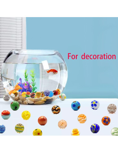 42 Canicas de Vidrio DSHMIXIA Brillantes y Coloridas