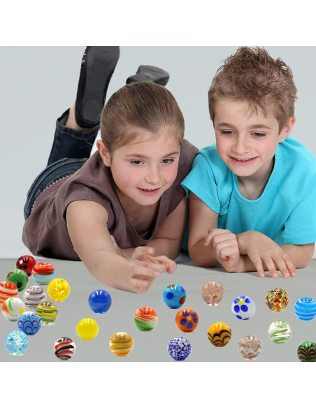 42 Canicas de Vidrio DSHMIXIA Brillantes y Coloridas