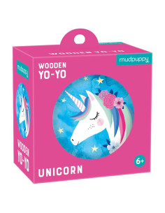 Yo-Yo de Madera Mudpuppy Unicornio para Niños + Ajustable