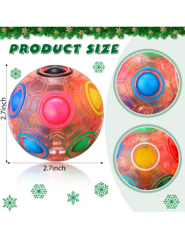 10 Pelotas Mágicas Antiestrés Arcoíris Yilloog 7 cm