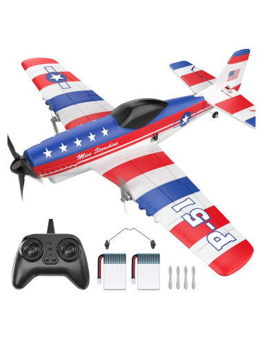 Avión RC DEERC P51D Mustang 3 Canales Estabilizador