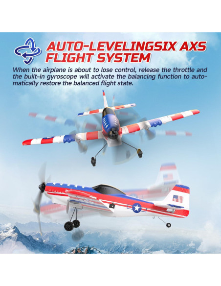 Avión RC DEERC P51D Mustang 3 Canales Estabilizador