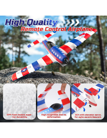 Avión RC DEERC P51D Mustang 3 Canales Estabilizador