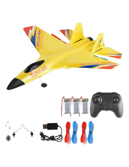 Avión RC NVVSDEKQ Su-27 2 Canales 2.4GHz para Principiantes