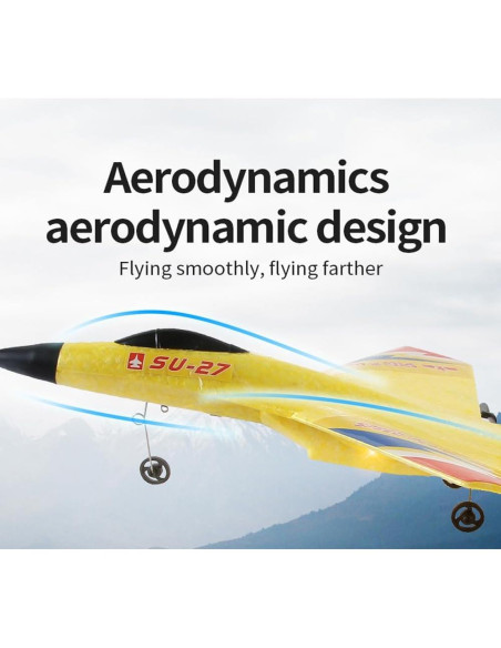 Avión RC NVVSDEKQ Su-27 2 Canales 2.4GHz para Principiantes