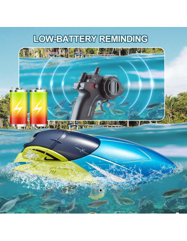 Barco RC 4DRC S4 Control Remoto 32 km/h 2 Baterías