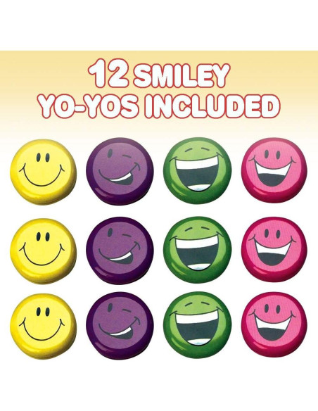Yoyos Sonrientes ArtCreativity, Paquete de 12, 5 cm