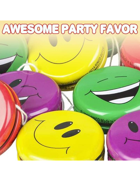 Yoyos Sonrientes ArtCreativity, Paquete de 12, 5 cm