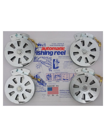 4 Carretes de Pesca Automáticos Yo Yo Reel - Acero Inoxidable