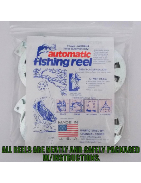 4 Carretes de Pesca Automáticos Yo Yo Reel - Acero Inoxidable