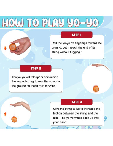 36 Yoyos Hamburguesa de Plástico para Niños - Juguetes de Fiesta