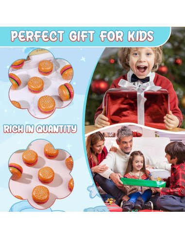 36 Yoyos Hamburguesa de Plástico para Niños - Juguetes de Fiesta