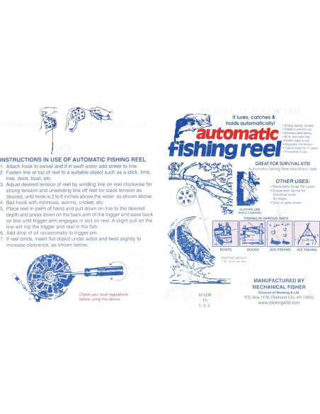 4 Carretes de Pesca Automáticos Yo Yo Reel - Acero Inoxidable