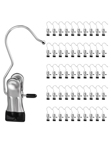 100 Clips para Colgar Ropa Dimeho de Acero Inoxidable