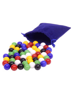 Bolsa de 60 canicas de vidrio 16mm AmishToyBox.com