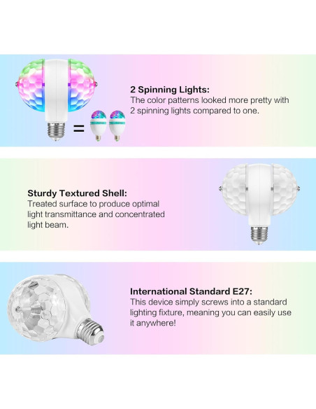 Luz de Disco LED MINO ANT C-50 Multicolor para Fiestas