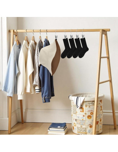 100 Clips para Colgar Ropa Dimeho de Acero Inoxidable