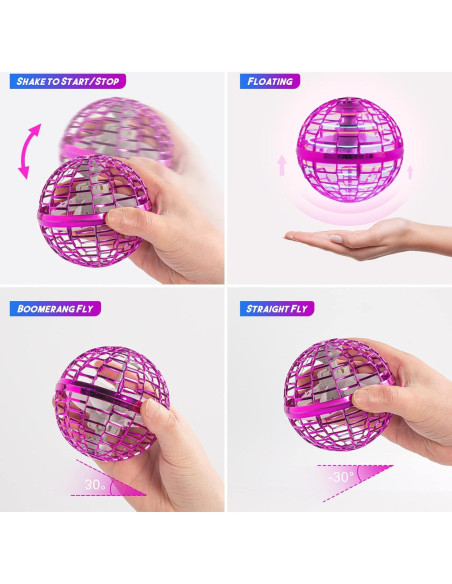 Bola Voladora Hoofun Rosa 8.5 cm Juguete para Niños