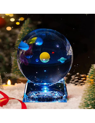 Bola del Sistema Solar Zulux 80mm con Base LED